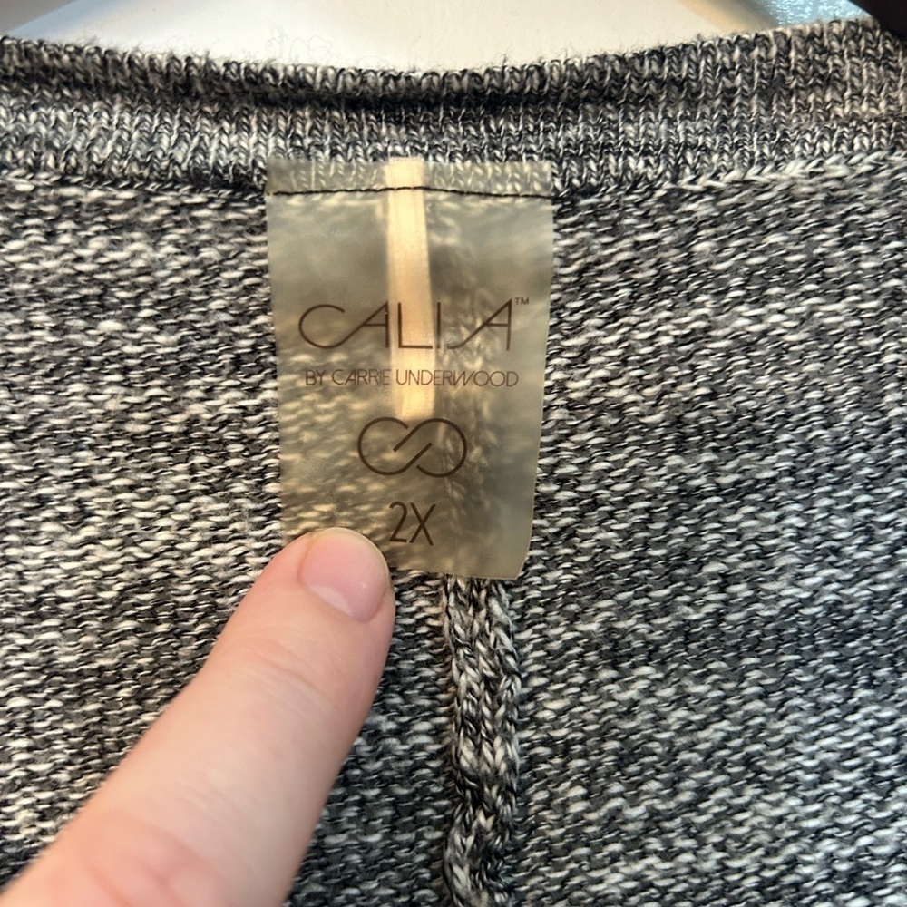 Calia by Carrie Underwood Gray Cardigan Sweater 2X - Picture 6 of 6